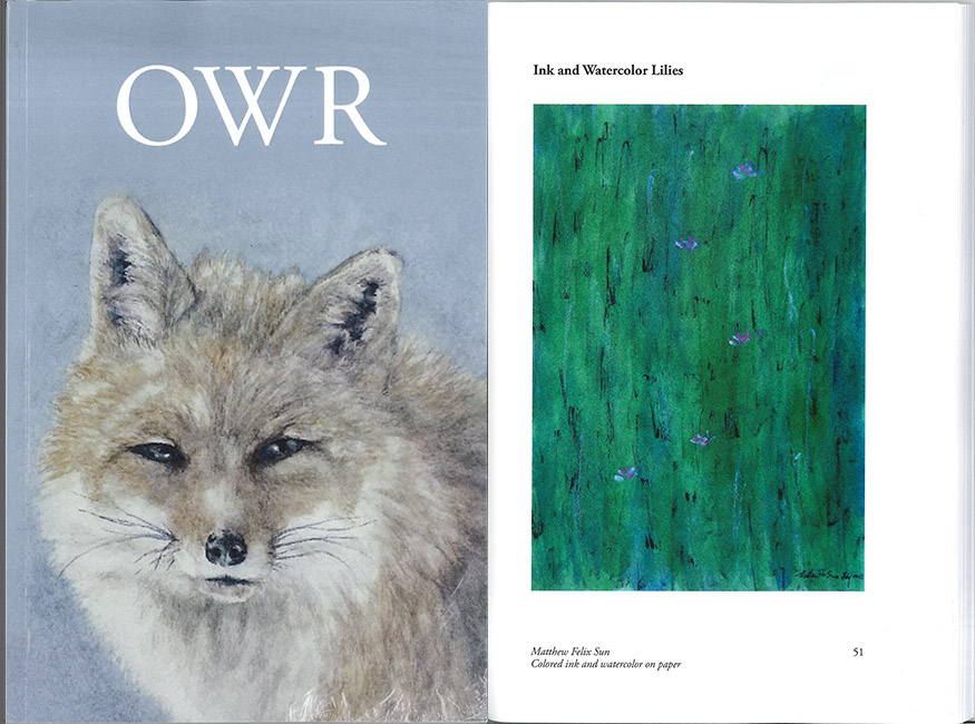 Ink and Watercolor Lilies published by Owen Wister Review, 2015