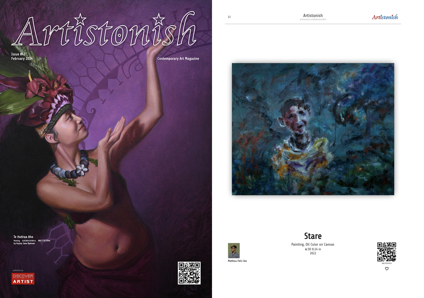 Stare published by Artistonish, Issue 43, February 2024