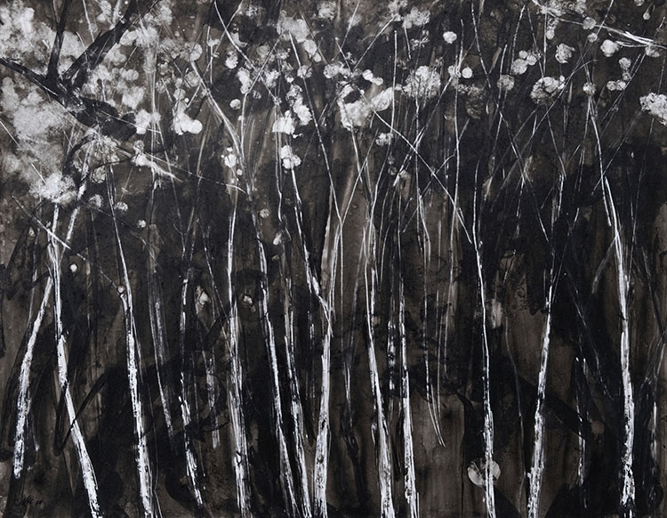 Spring, India Ink on Yupo Paper, 11" x 14"