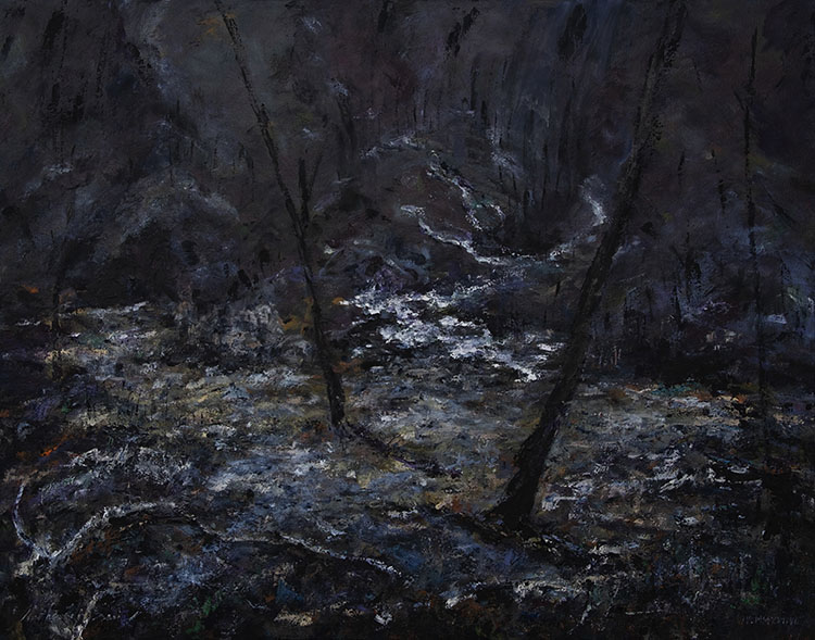 When Frost was spectre-grey, Oil on Canvas, 22" x 28"