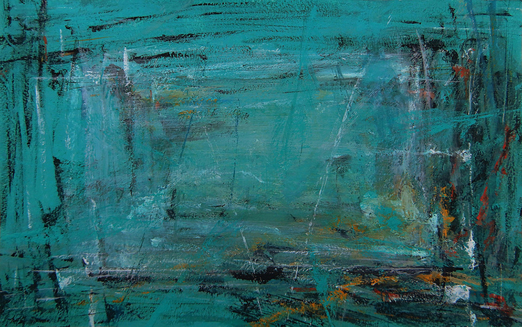Time Frame Gouache on paper, 7"x11"