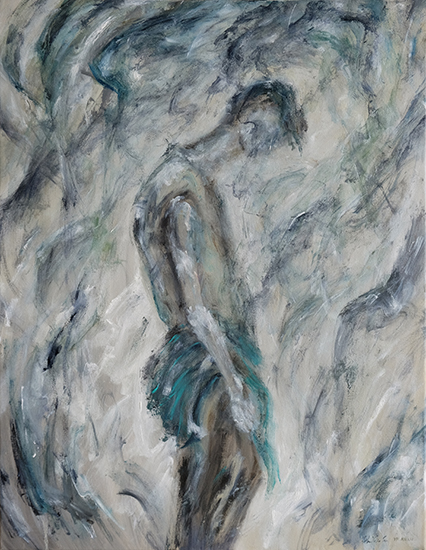 Foreshadow, oil on canvas, 28"x22", 2021