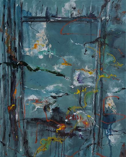 Protraction, oil on canvas, 30x24, 2024