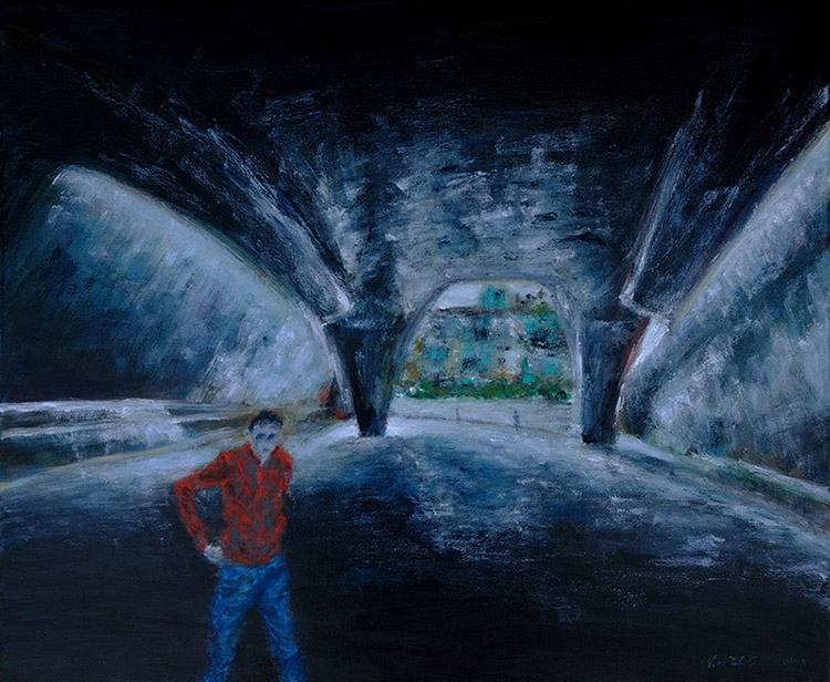 Subterrane, oil on canvas, 20"x24", 2020