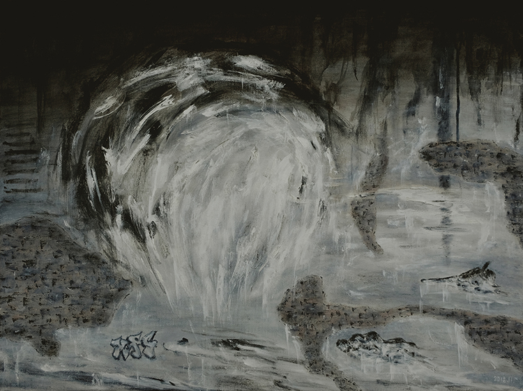 The Wall, oil on canvas, 18"x24", 2018